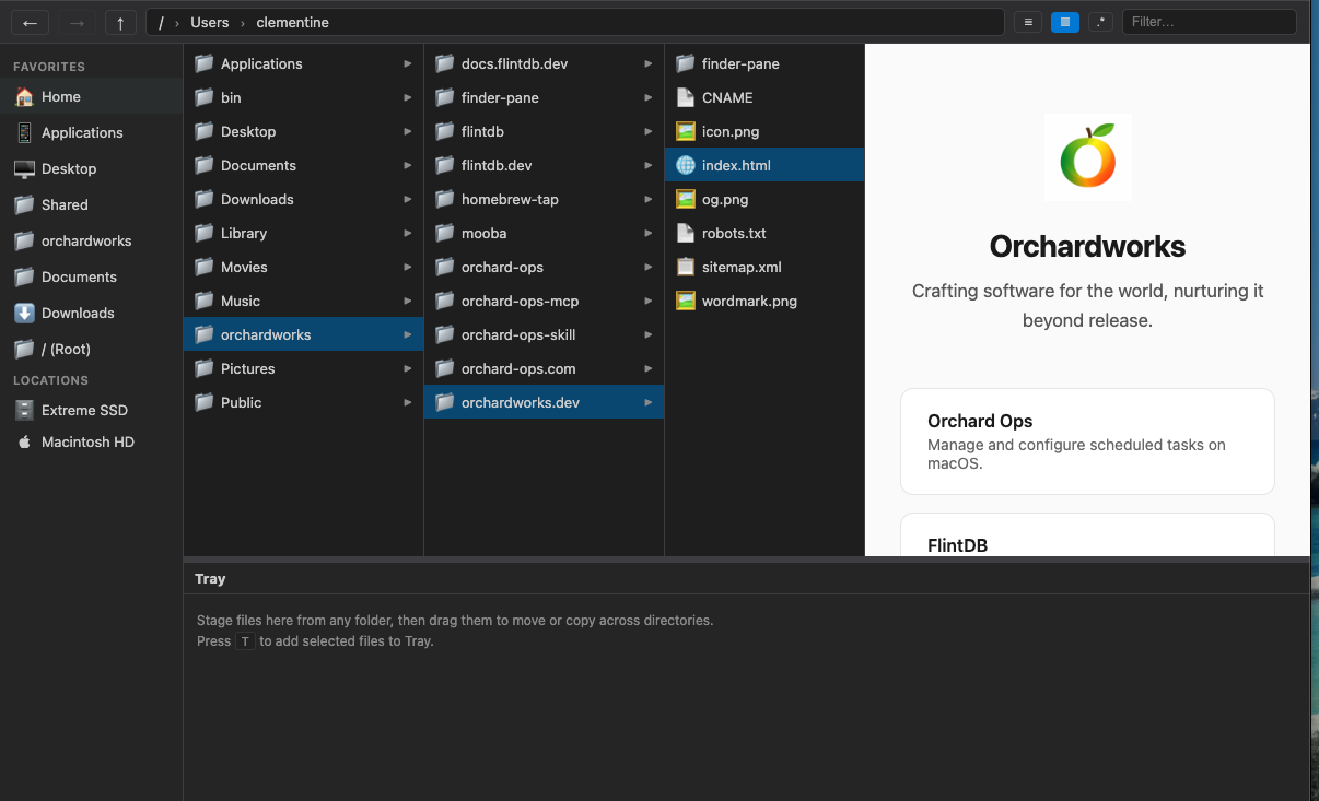 File preview in finder-pane